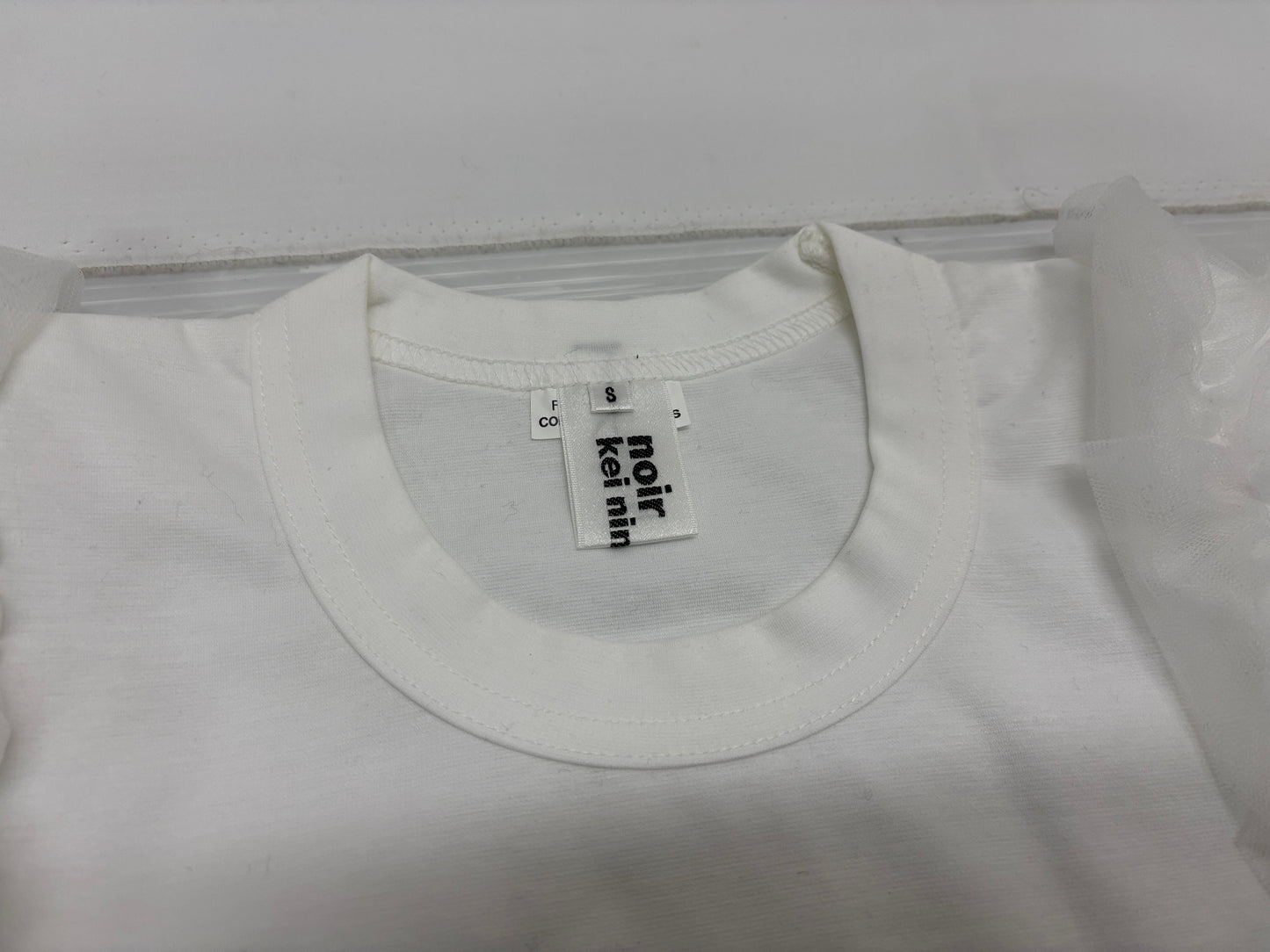 ノワールケイニノミヤ コムデギャルソン Tシャツ フリル サイズS noir kei ninomiya COMME des GARCONS