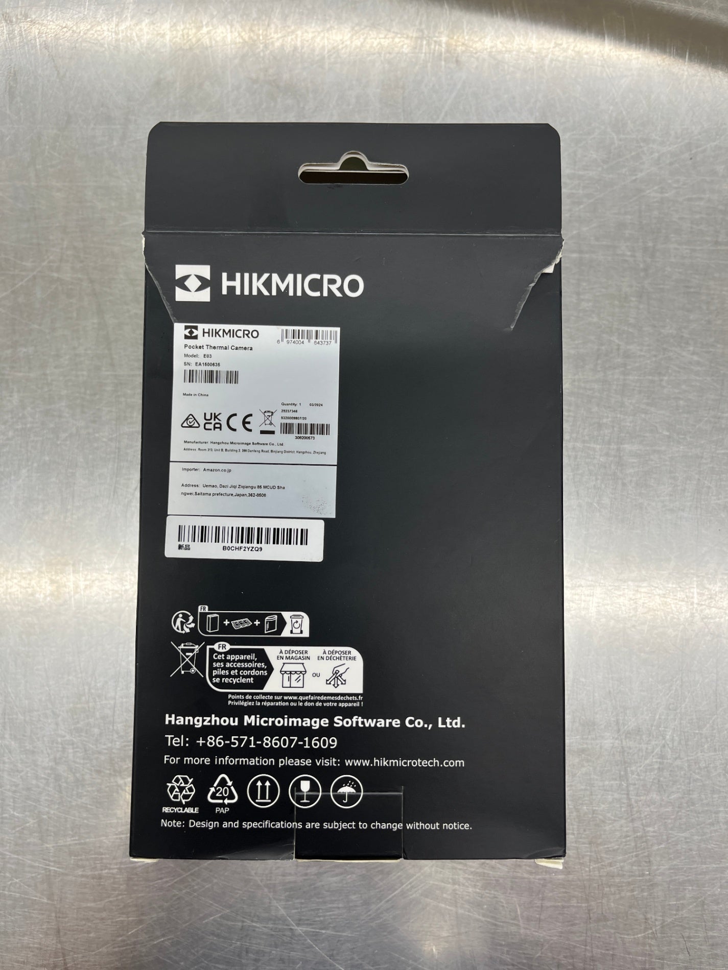 HIKMICRO ハイクマイクロ E03 ポケットサーマルカメラ