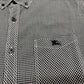バーバリーブラックレーベル 七分袖 ボタンシャツ ギンガムチェック コットン サイズ2 BURBERRY BLACK LABE