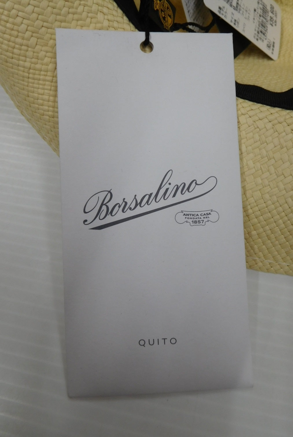タグ付！BORSALINO ボルサリーノ 中折れパナマハット イタリア製 size:63囗T巛