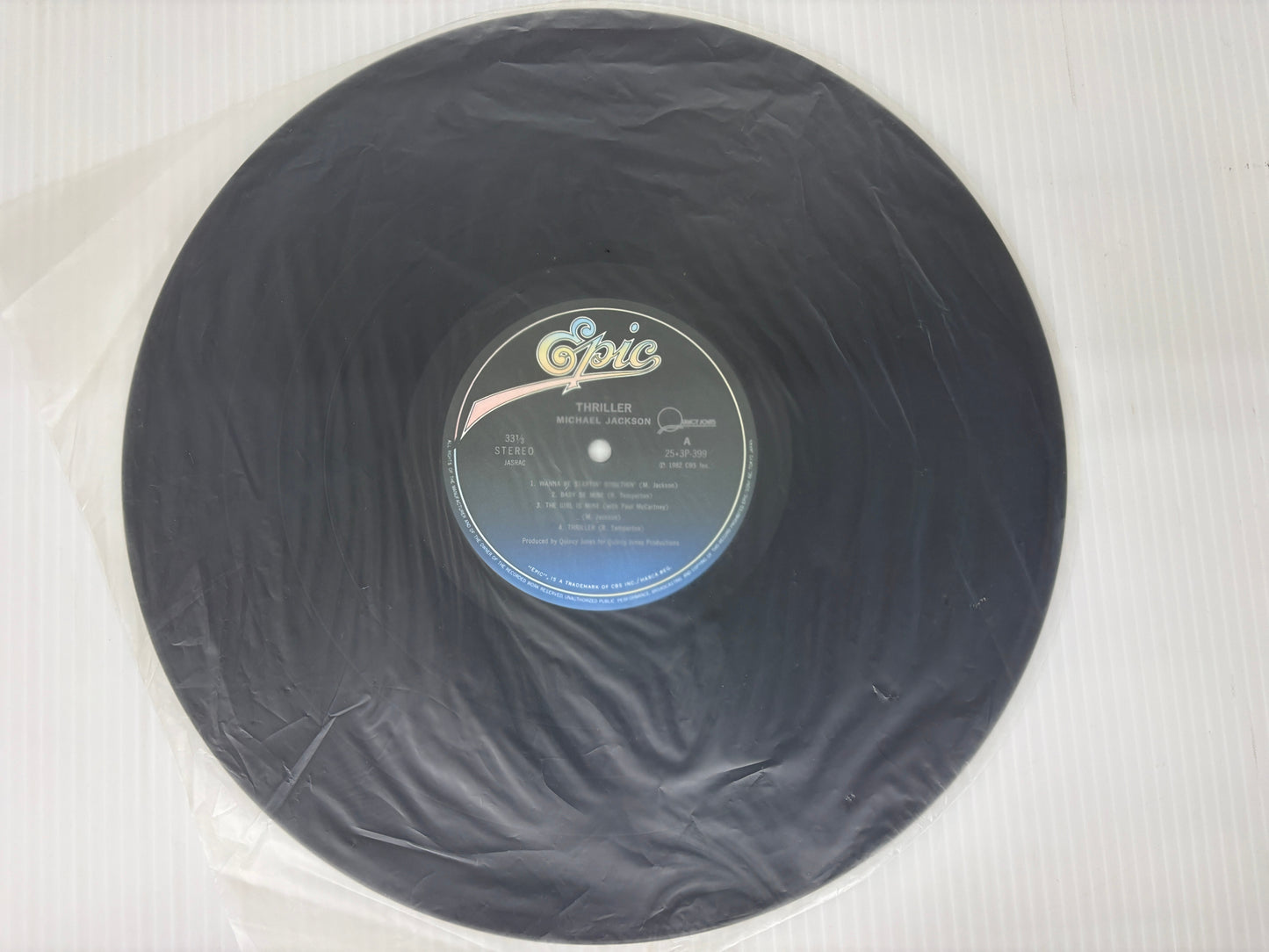 ジャンク【帯付】Michael Jackson Thriller スリラー LP レコード 日本盤 25 3P-399 マイケルジャクソン EPIC