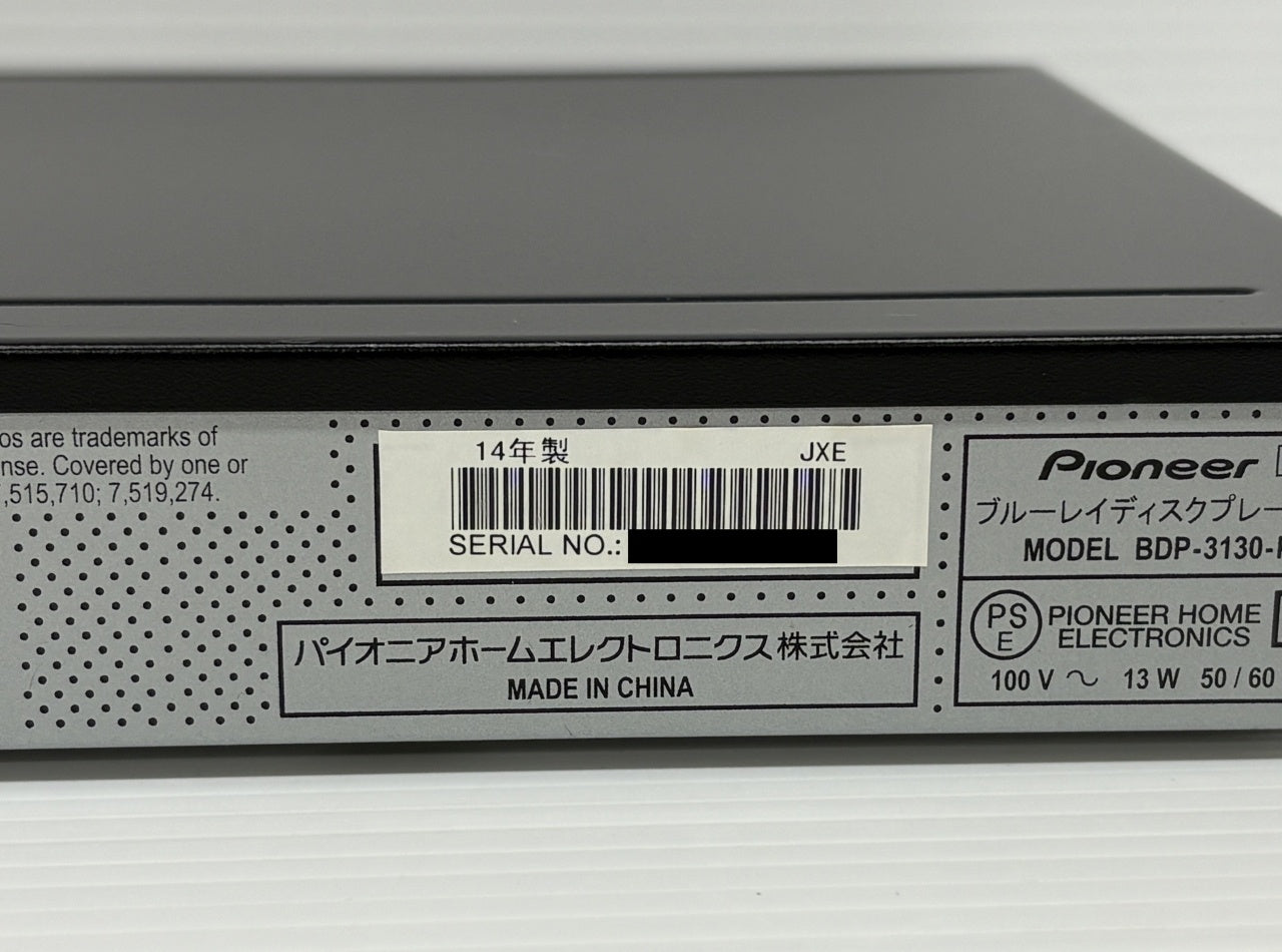 送料無料 パイオニア ブルーレイディスクプレーヤー BDP-3130-K囗T巛