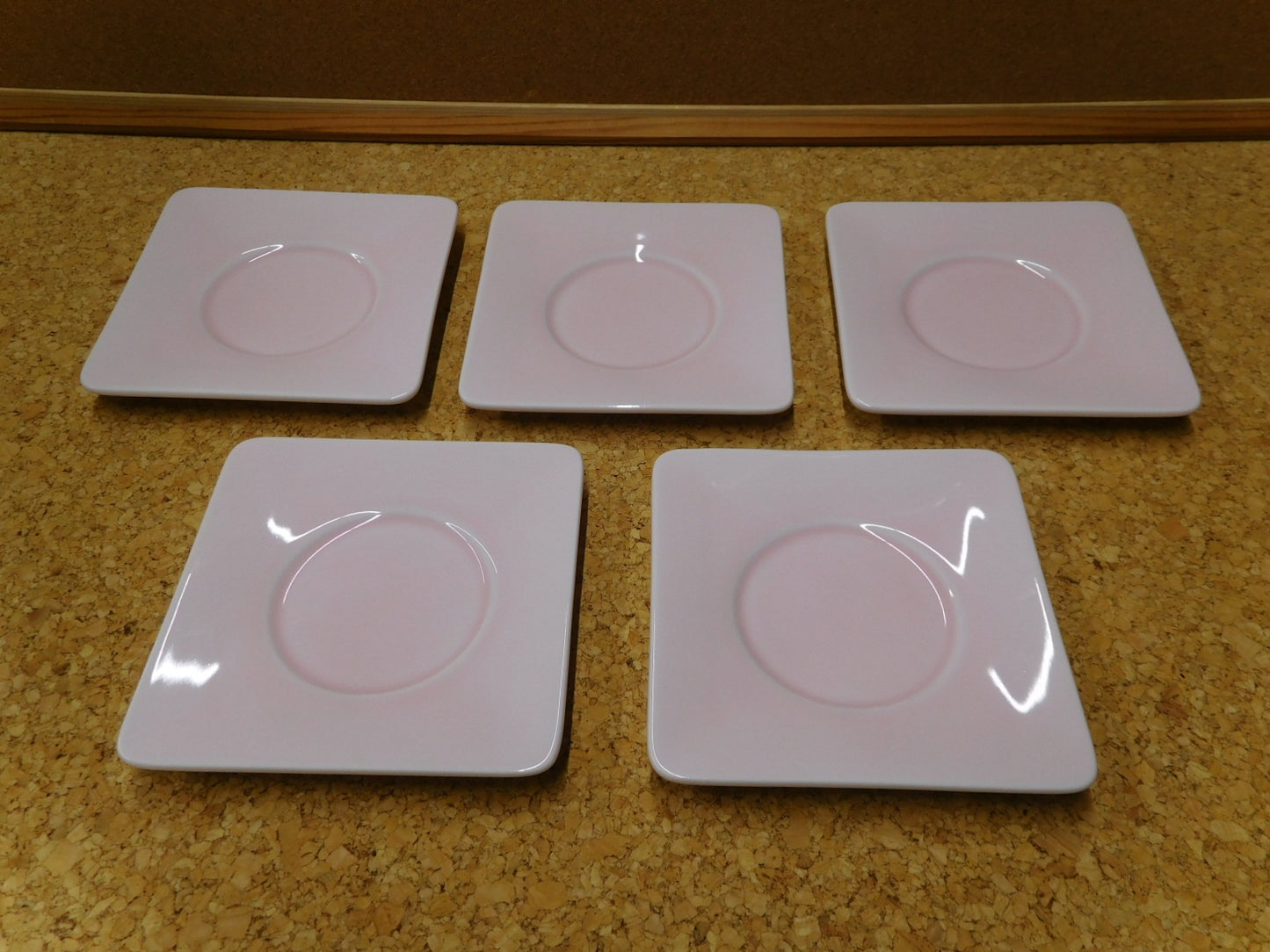 送料無料 深川製磁 ローズ釉 角茶托揃 囗T巛