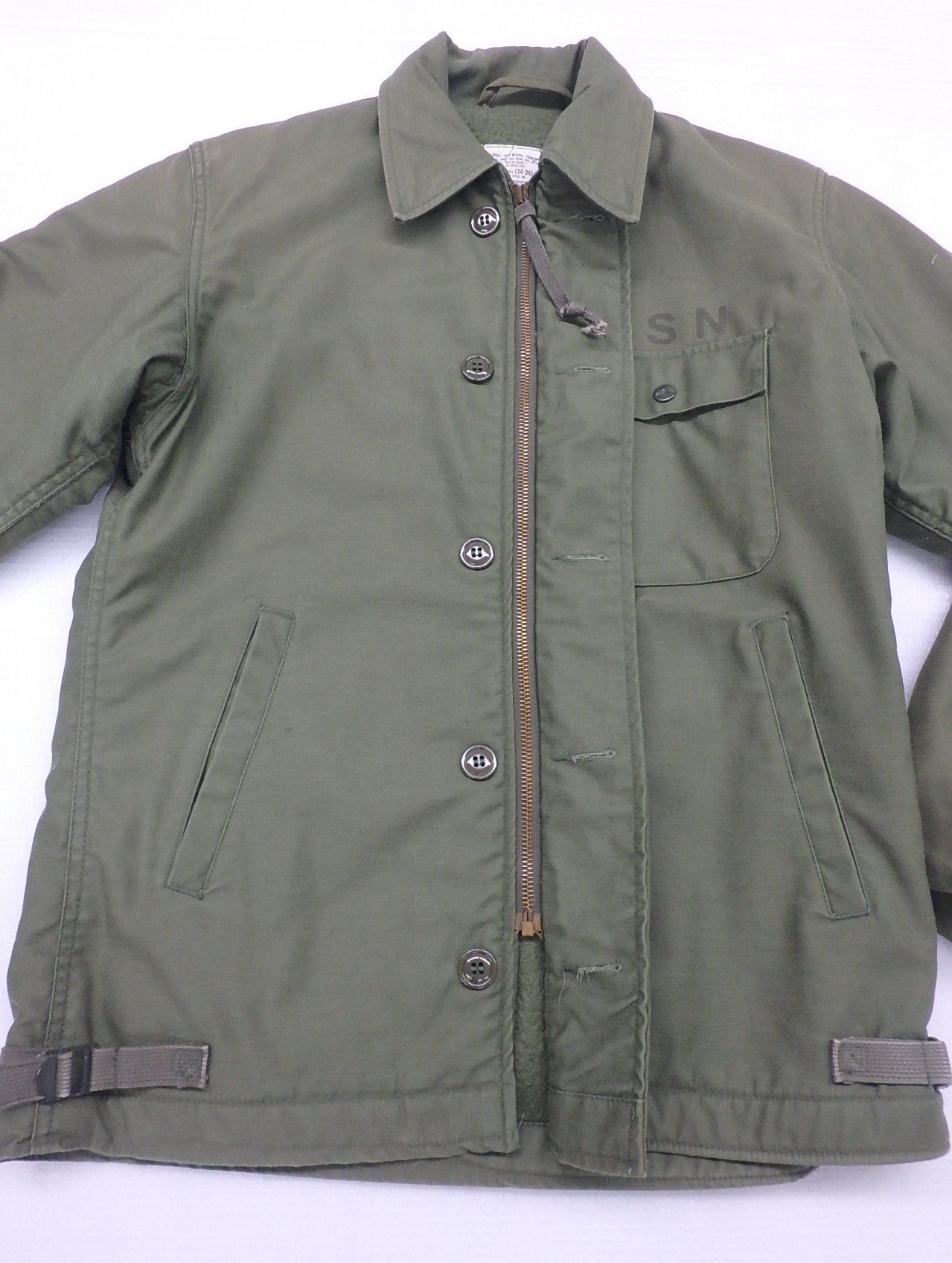 U.S.ARMY A-2ジャケット デッキジャケット 8415-00-753-5611 85年製 size:SMALL 34-36囗T巛