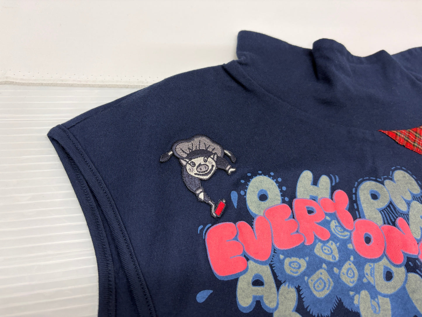 アルベロベロ ノースリーブ カットソー ぶたさん 刺繍 ALBEROBELLO