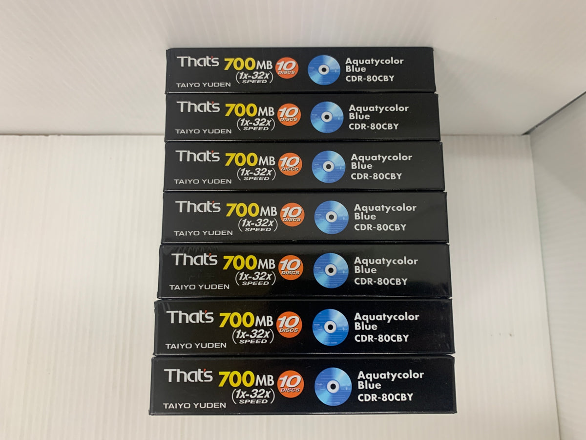 未開封 That’s 太陽誘電 CD-R 700MB 32倍速 10枚×7 計70枚 日本製