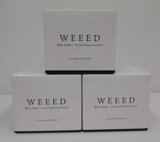 未開封！WEEED ウィード ブリススクラブ ラベンダー＆バニラ 360g 3個セット囗T巛