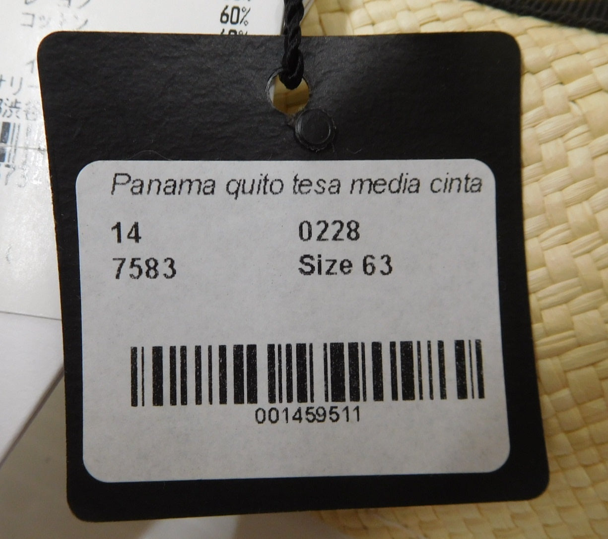 タグ付！BORSALINO ボルサリーノ 中折れパナマハット イタリア製 size:63囗T巛