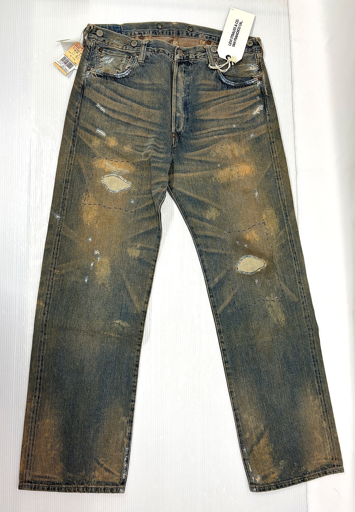 リーバイス LVC 27501-0004 デニムパンツ ジーンズ ダメージ リペア加工 W36 日本製 Levi's Vintage Clothing