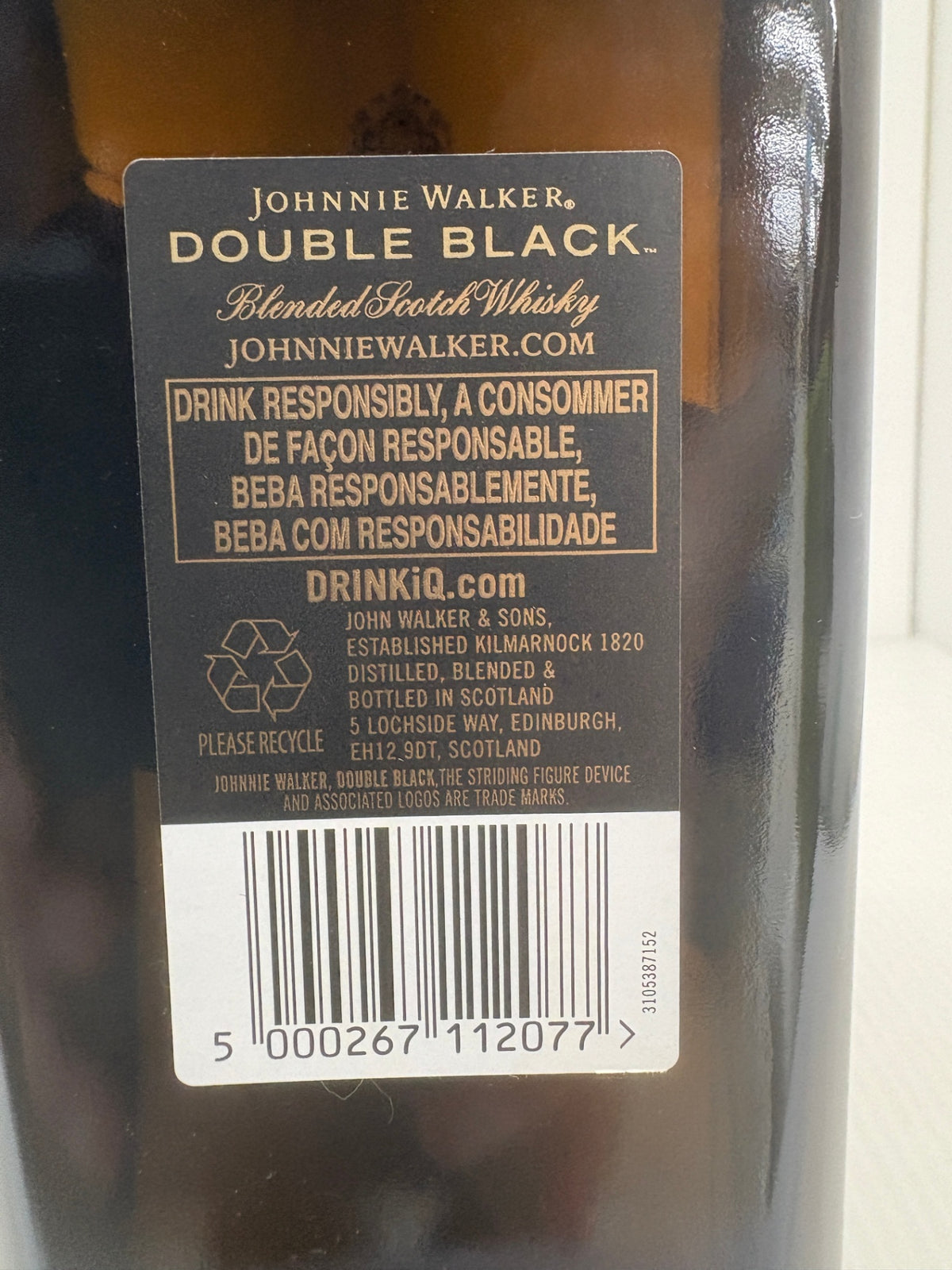 〖未開栓〗ジョニーウォーカー ダブルブラック 1L 40% 箱付 JOHNNIE WALKER DOUBLE BLACK
