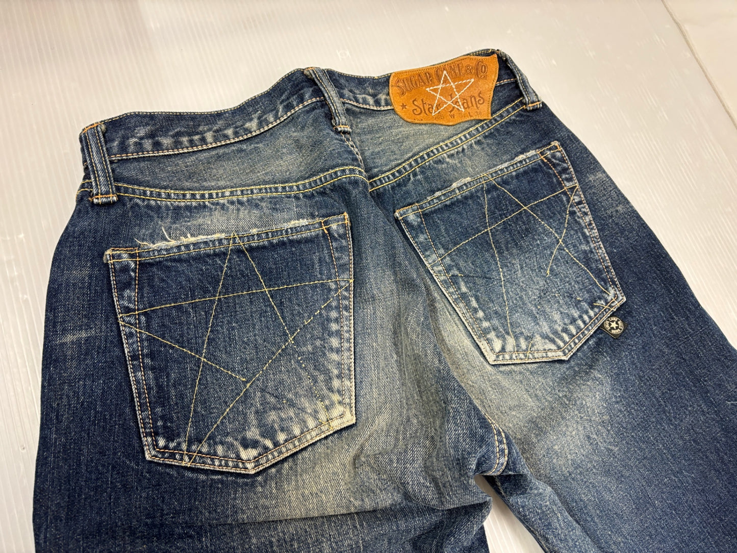シュガーケーン SC40065H USED加工 デニムパンツ W32 スター ジーンズ 東洋エンタープライズ TOYO SUGAR CANE STAR JEANS