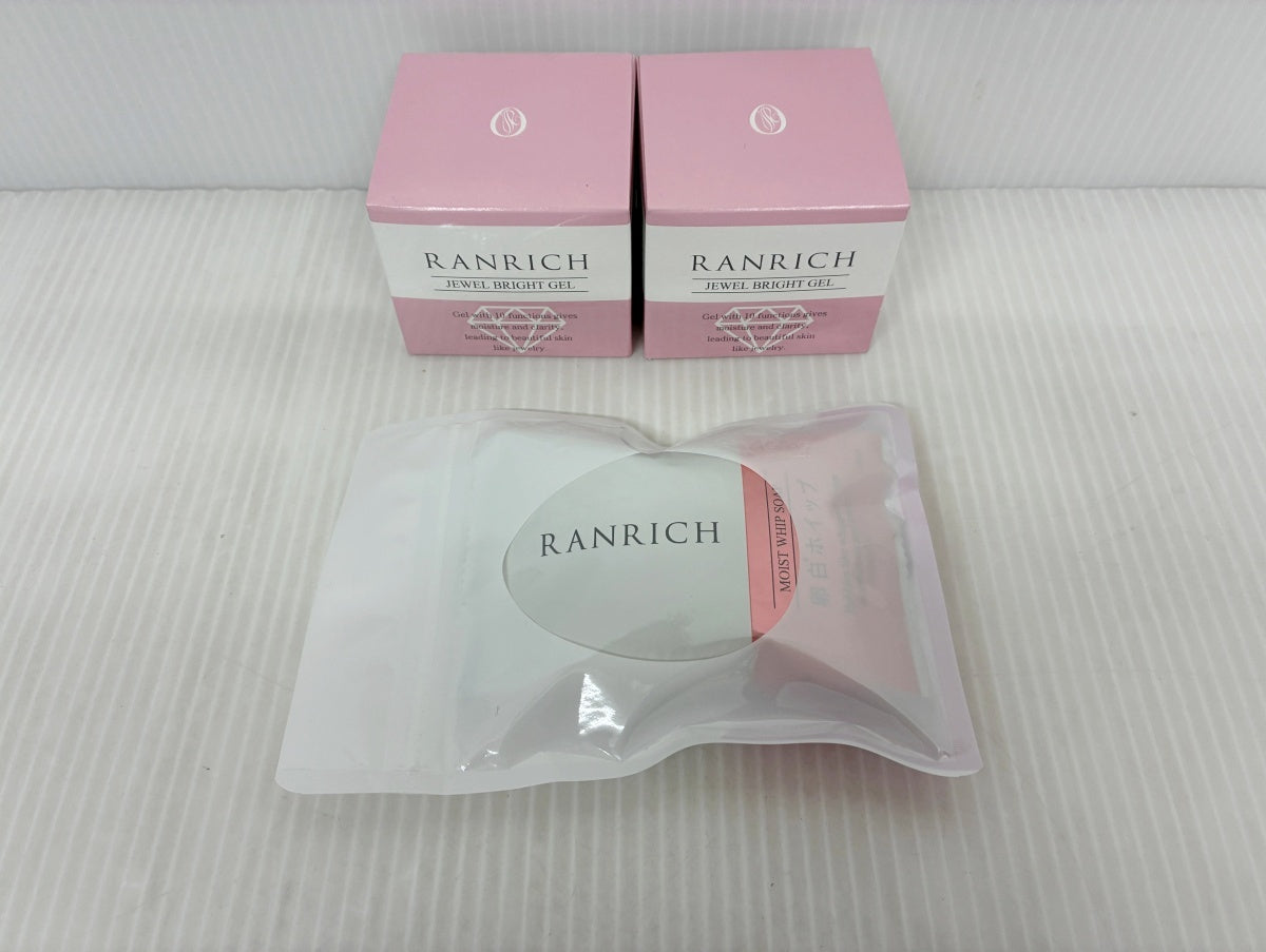 RANRICH 美白オールインワン 宝石ジェル 50g×2 卵白ホイップ石鹸 1