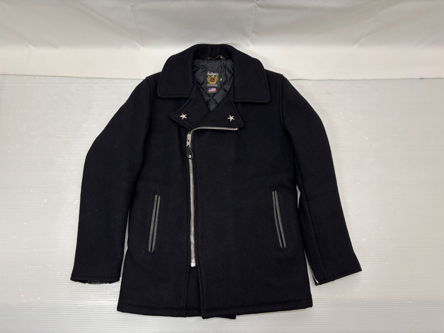 ショット ジップ ピーコート サイズ38 Schot 769 7068 肉厚 ワンスター