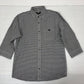 バーバリーブラックレーベル 七分袖 ボタンシャツ ギンガムチェック コットン サイズ2 BURBERRY BLACK LABE