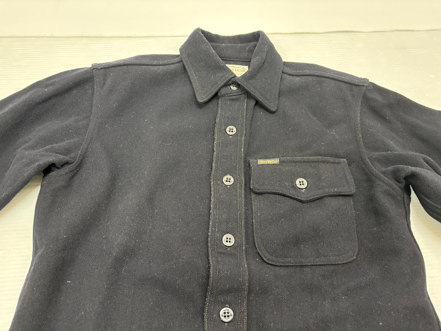 トイズマッコイ C.P.Oシャツ NAVAL CLOTHING FACTORY サイズ15 TOYS McCOY