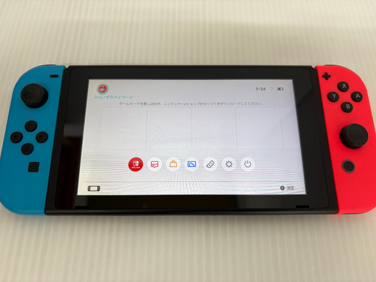 【ジャンク】任天堂 Nintendo Switch HAC-001 本体＋Joy-Con ネオンブルー／ネオンレッド 通電OK 上方向入力不良