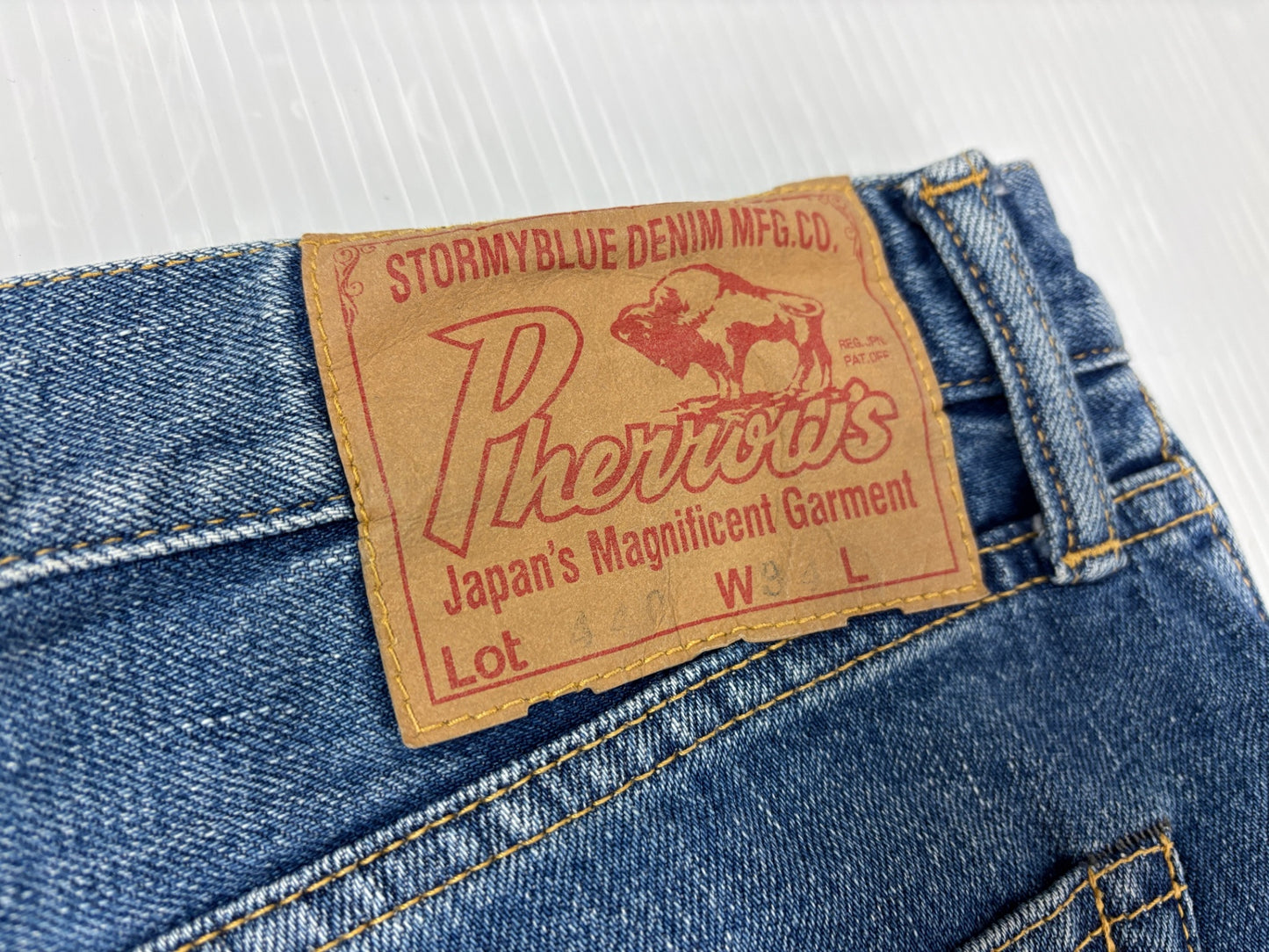 フェローズ デニムパンツ Lot: 440 アンクルテーパードジーンズ サイズ34 Pherrow's