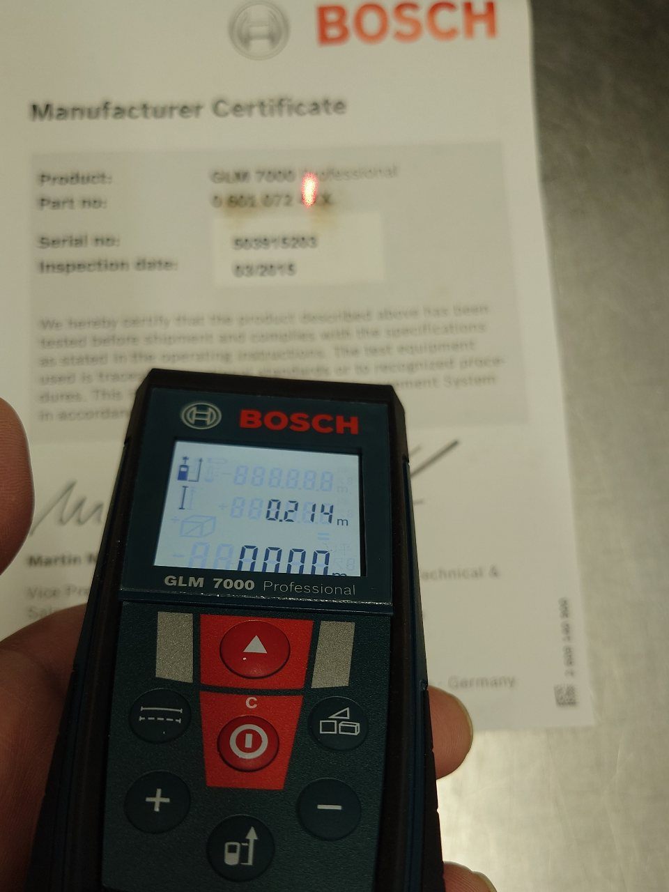 BOSCH　レーザー距離計三脚セット　GLM7000J+Extra　中古品　囗T巛
