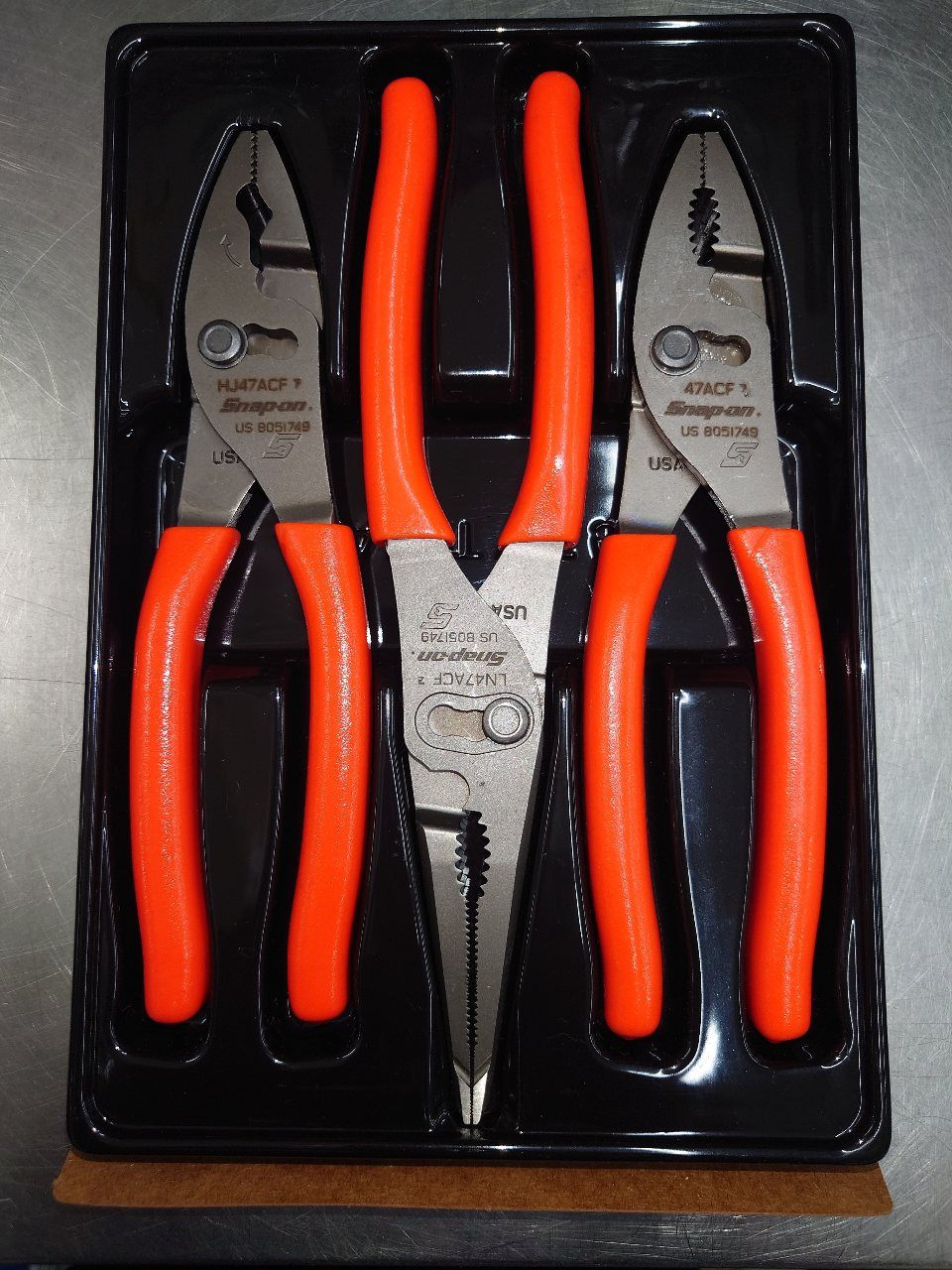 スナップオン　snap-on　スリップジョイントプライヤーセット　PL347ACFO(Orange)　囗T巛