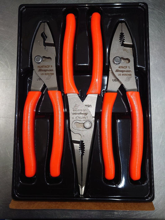 スナップオン　snap-on　スリップジョイントプライヤーセット　PL347ACFO(Orange)　囗T巛