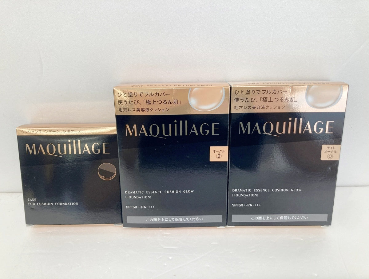 マキアージュ ドラマティックエッセンスクッション グロウ レフィル2個 ケース1個