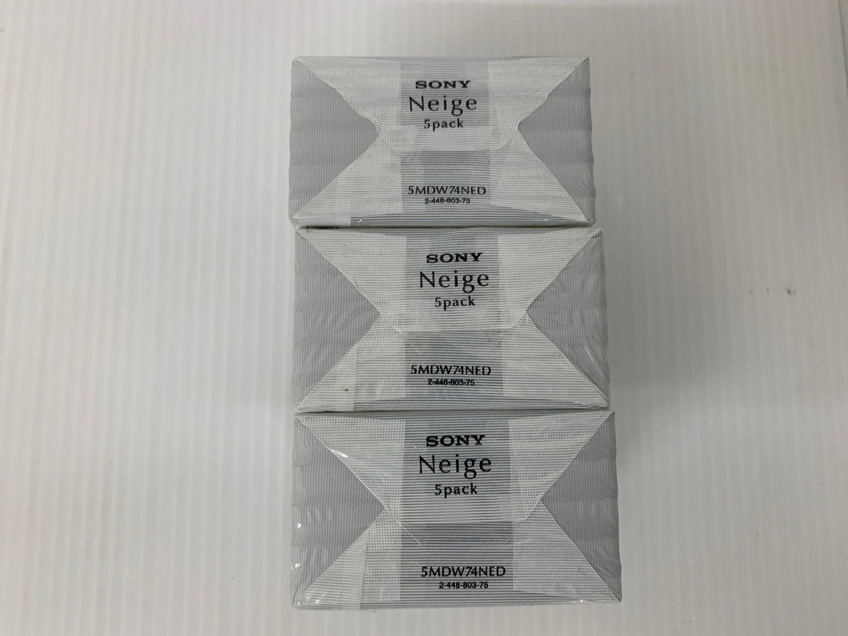 未開封 SONY Neige MD 74分 5枚パック×3 計15枚 5MDW74NED 日本製 ミニディスク