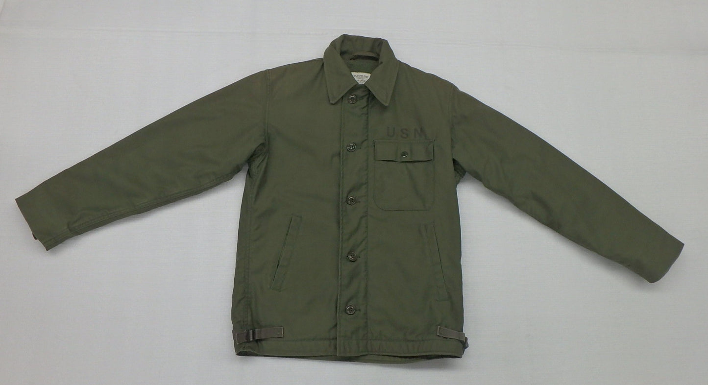 U.S.ARMY A-2ジャケット デッキジャケット 8415-00-753-5611 85年製 size:SMALL 34-36囗T巛