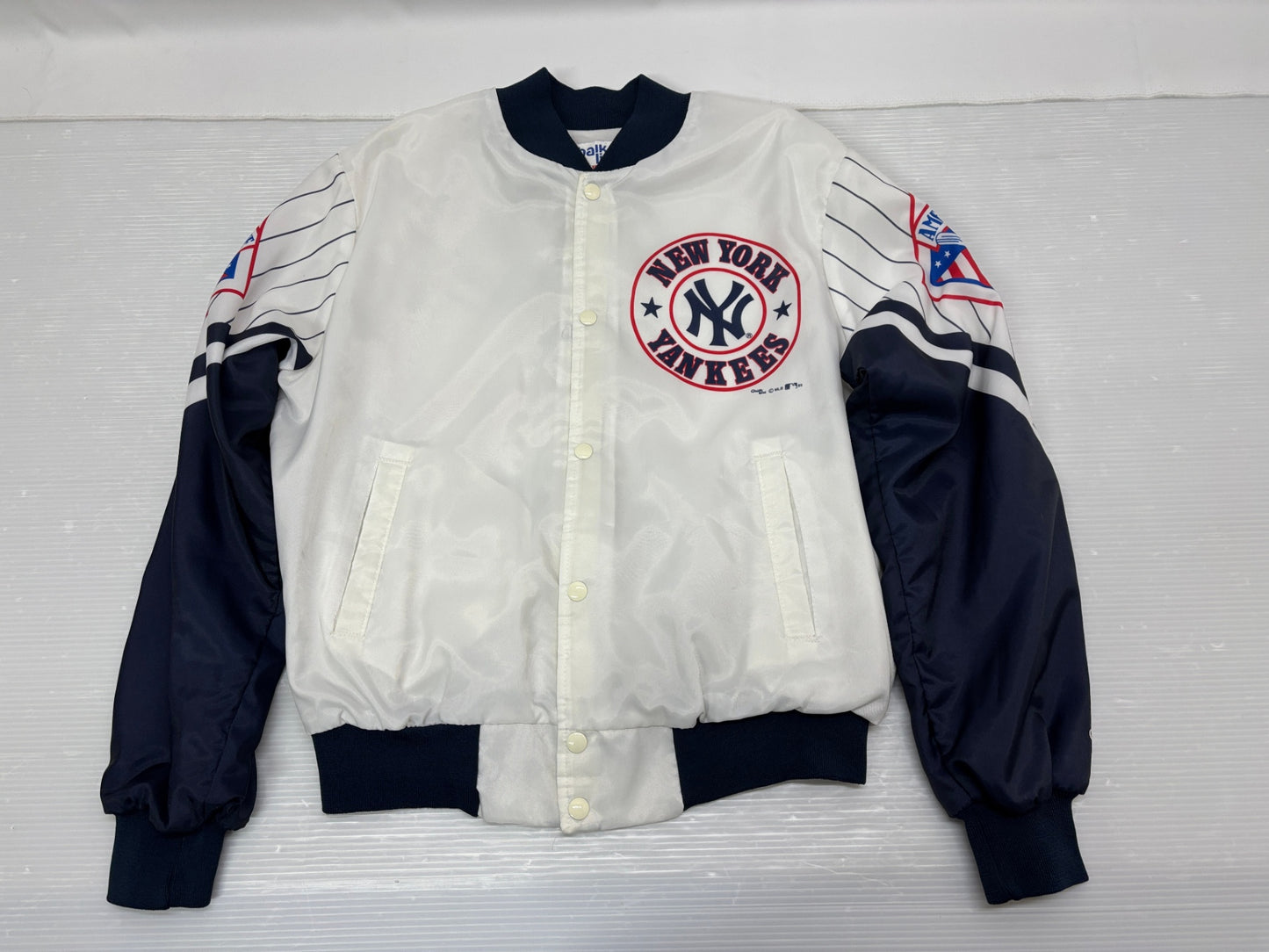 チョークライン スタジャン MLB ニューヨーク ヤンキース ナイロンジャケット サイズM USA製 Chalk Line