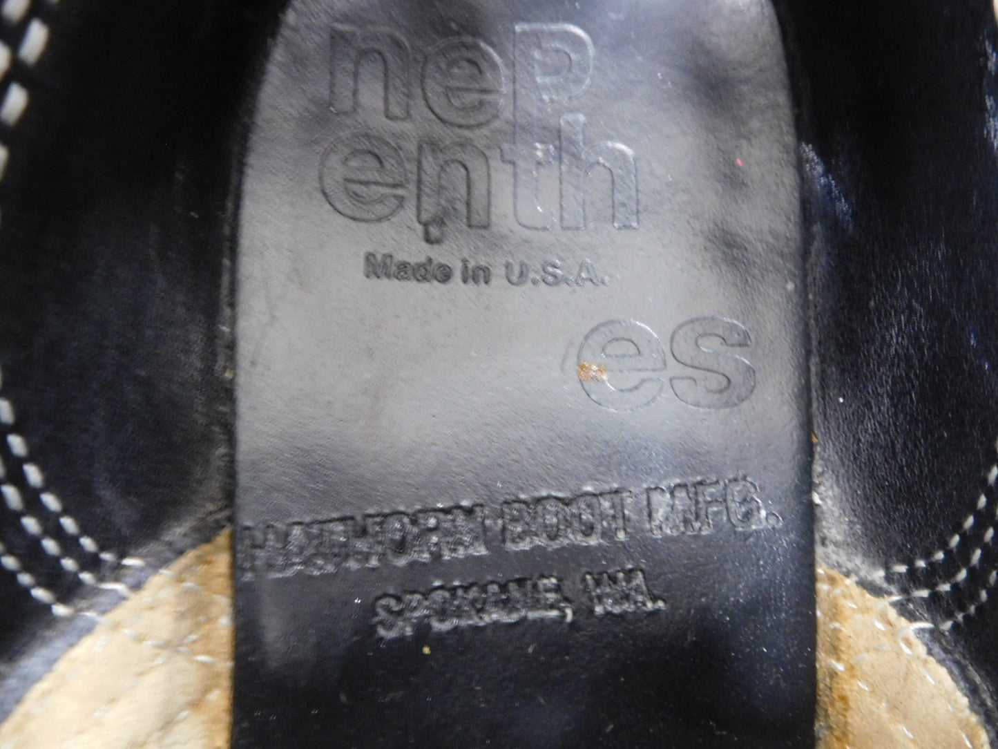 NEPENTHES ネペンテス HATHORN ハソーン オックスフォード ワークブーツ USA製 ブラック size:7 1/2 中古囗T巛