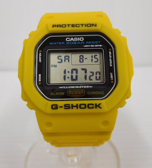 【美品】CASIO カシオ G-SHOCK DWE-5600R-9JR イエロー 5600シリーズ  生産終了 本体のみ 中古囗T巛