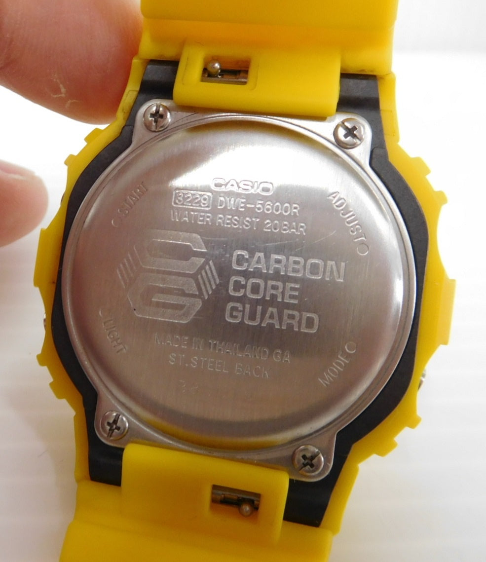 【美品】CASIO カシオ G-SHOCK DWE-5600R-9JR イエロー 5600シリーズ  生産終了 本体のみ 中古囗T巛