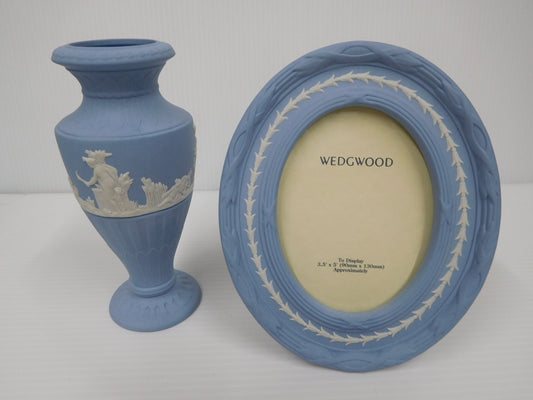 送料無料 WEDGWOOD ジャスパー 花瓶 フォトフレーム 囗T巛