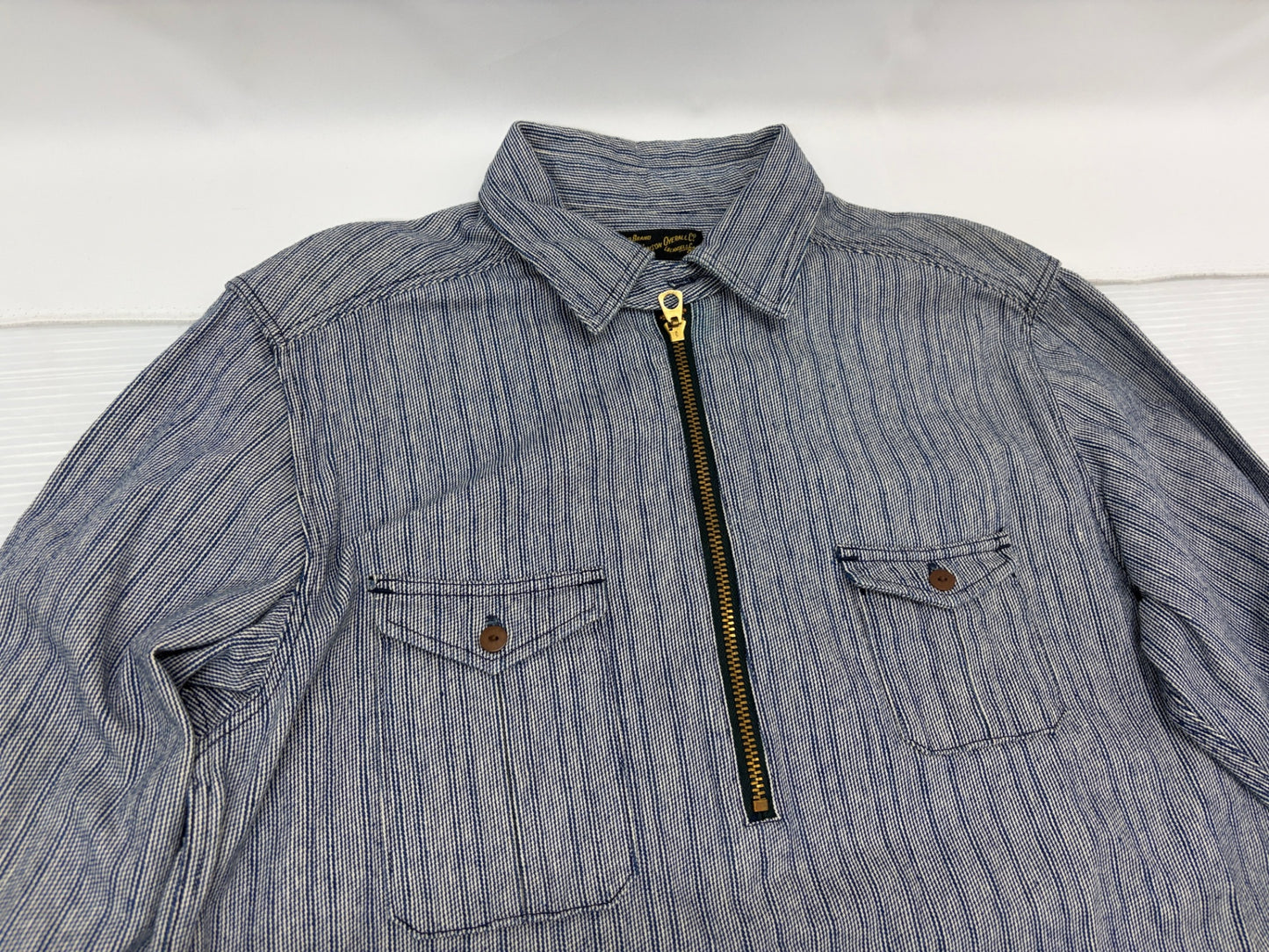 スティーブンソンオーバーオール ワークシャツ サイズM ヒッコリーストライプ プルオーバー STEVENSON OVERALL