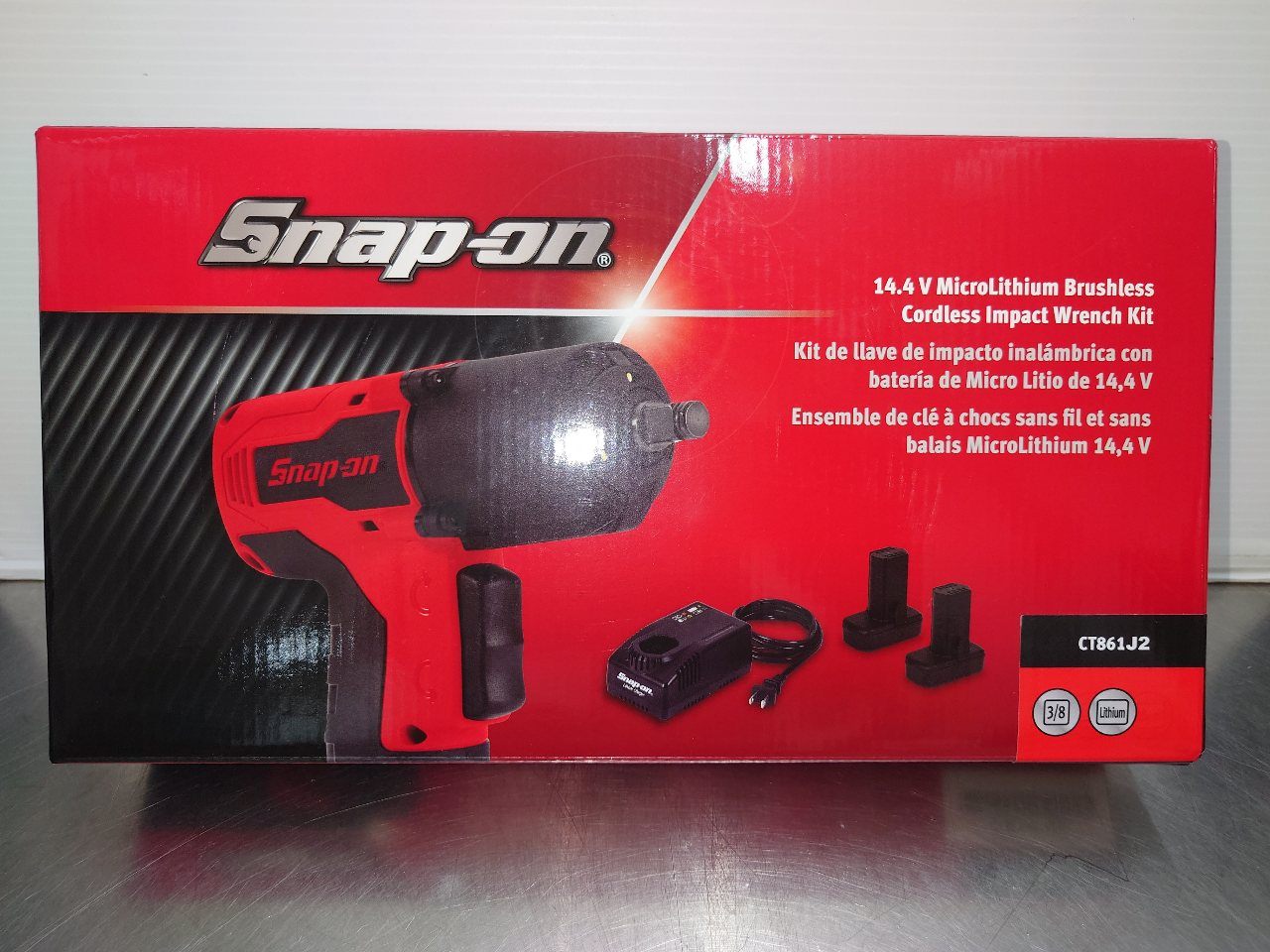 スナップオン　snap-on　(3/8)コードレスインパクトレンチ　CT861J2 RED　CT861J2　囗T巛