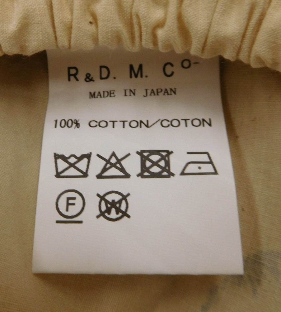 R&D.M.Co OLDMANS TAILOR オールドマンズテイラー GREAT GREEN THUMB GUM PANTS コットン100％ サイズ表記なし囗T巛