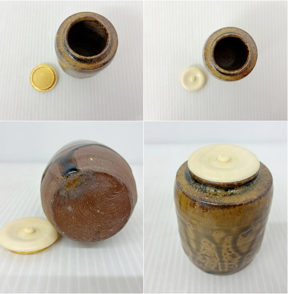 丹波 茶入 陶春 替え仕覆入り 中古品