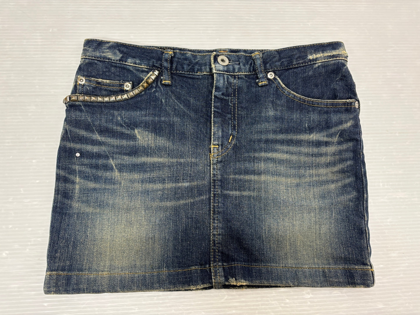 ヒステリックグラマー デニム スカート スタッズ付 ダメージ加工 HYSTERIC GLAMOUR 3AK-4582 サイズS