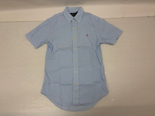 ラルフローレン 半袖シャツ 麻 綿 ボタンダウン サイズS POLO RALPH LAUREN
