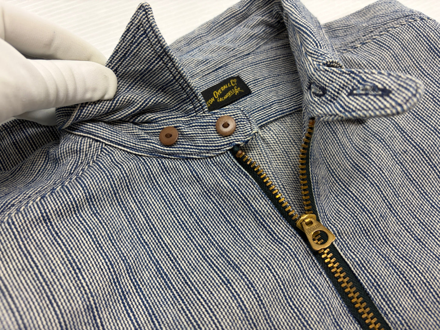 スティーブンソンオーバーオール ワークシャツ サイズM ヒッコリーストライプ プルオーバー STEVENSON OVERALL