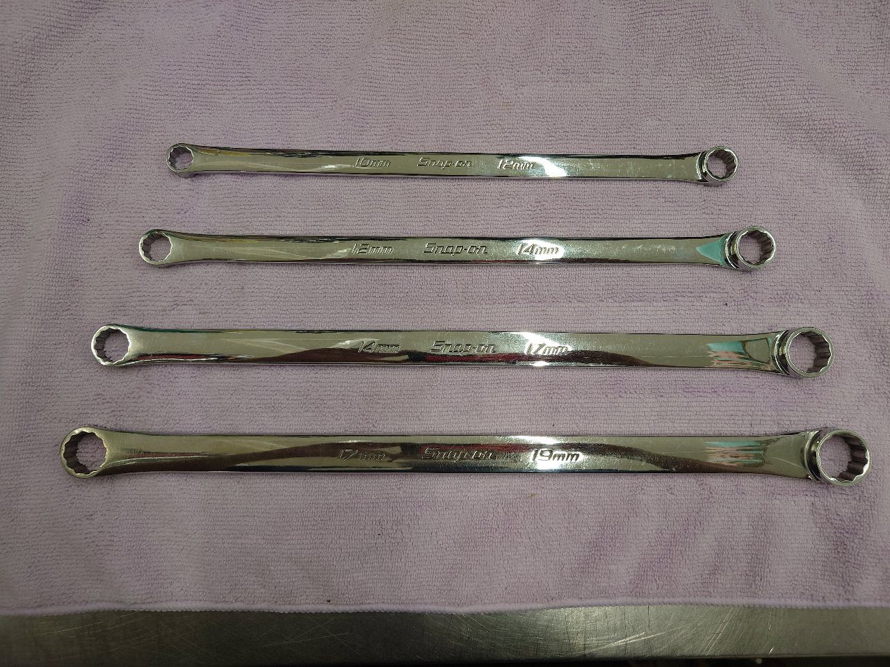 スナップオン　snap-on　ロングストレートメガネレンチ4本セット　XDHFM1012～1719　囗T巛