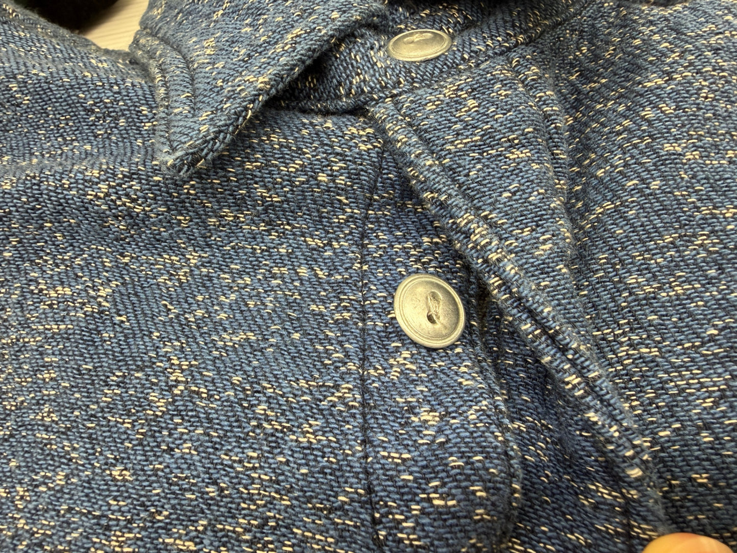 サムライジーンズ SJS16-S01 インディゴランダムジャガードシャツ サイズS 半袖シャツ SAMURAI JEANS