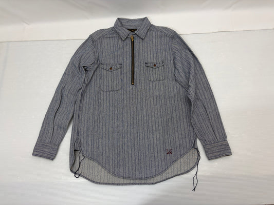 スティーブンソンオーバーオール ワークシャツ サイズM ヒッコリーストライプ プルオーバー STEVENSON OVERALL