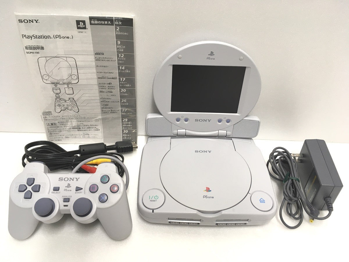 ※送料無料※ SONY PSone 本体 SCPH-100 LCDモニター SCPH-130 セット 中古品 囗G