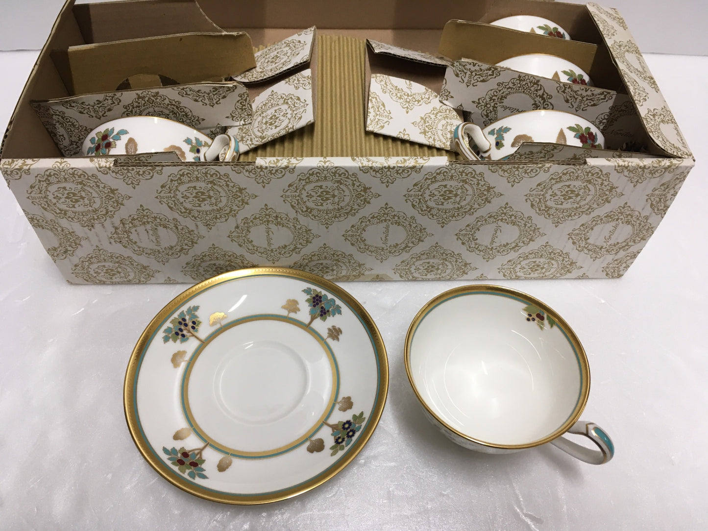 ※送料無料※ Noritake ノリタケ OASIS VERT オアシスヴェール カップ＆ソーサー 5客セット 長期保管 未使用品 囗G