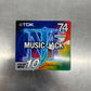 未開封 TDK MUSIC JACK 74 カラーミックス 10枚セット MD-MJ74MX10N
