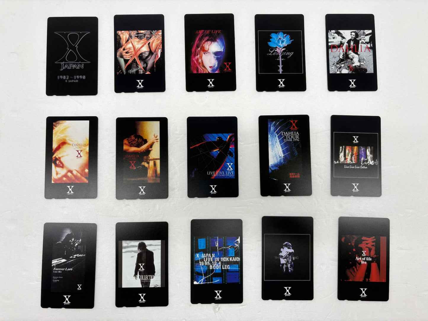【未使用】X JAPAN PREMIUM TELEPHONE CARD SET テレカ15枚 BOX付 YOSHIKI hide TOSHI 完品
