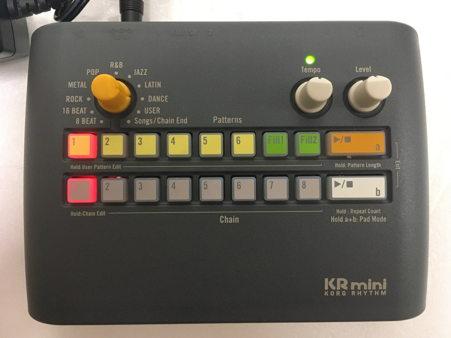 ※送料無料※ KORG リズムマシン KR mini ペダルスイッチ PS-1 セット 中古 囗G