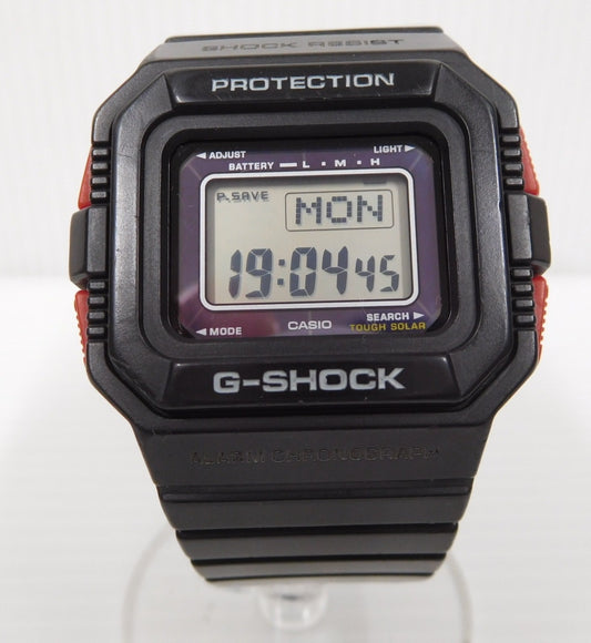 CASIO カシオ G-SHOCK デジタル腕時計 G-5500 ブラック・レッド 中古囗T巛
