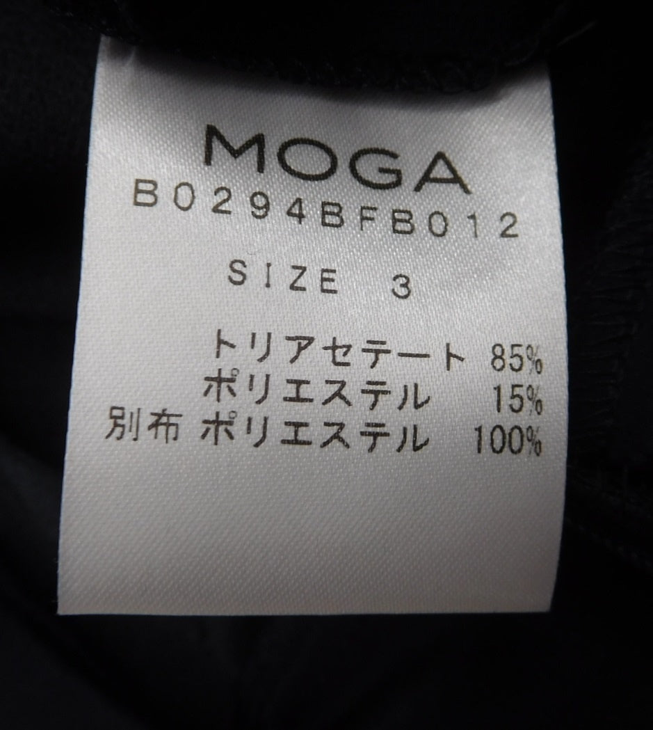 MOGA ビギ バックサテンブラウス ブラック B0294BFB012 日本製 size:3囗T巛