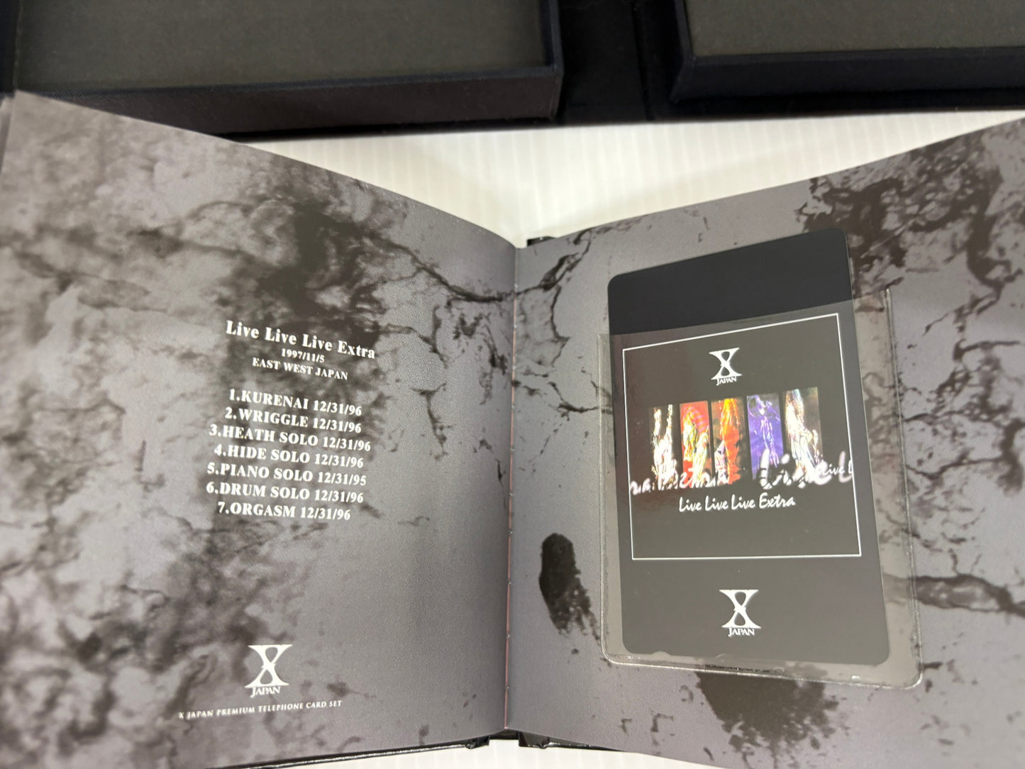 【未使用】X JAPAN PREMIUM TELEPHONE CARD SET テレカ15枚 BOX付 YOSHIKI hide TOSHI 完品